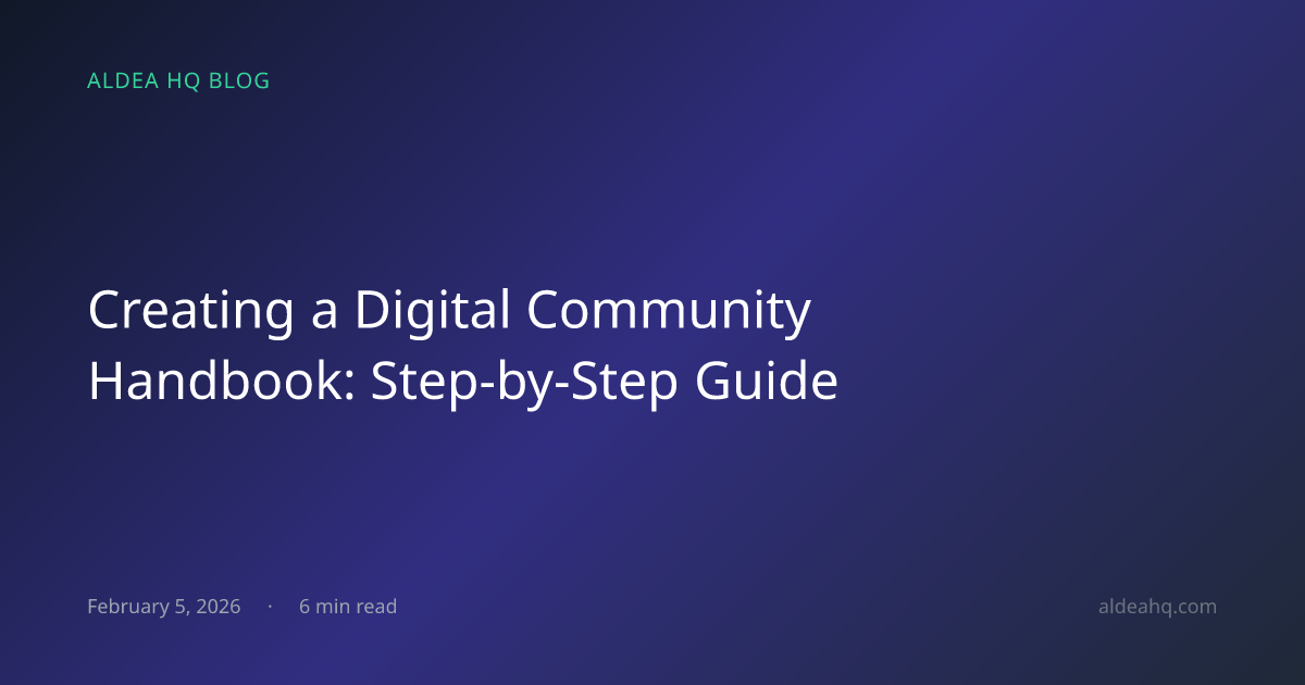 Creating a Digital Community Handbook: Step-by-Step Guide
