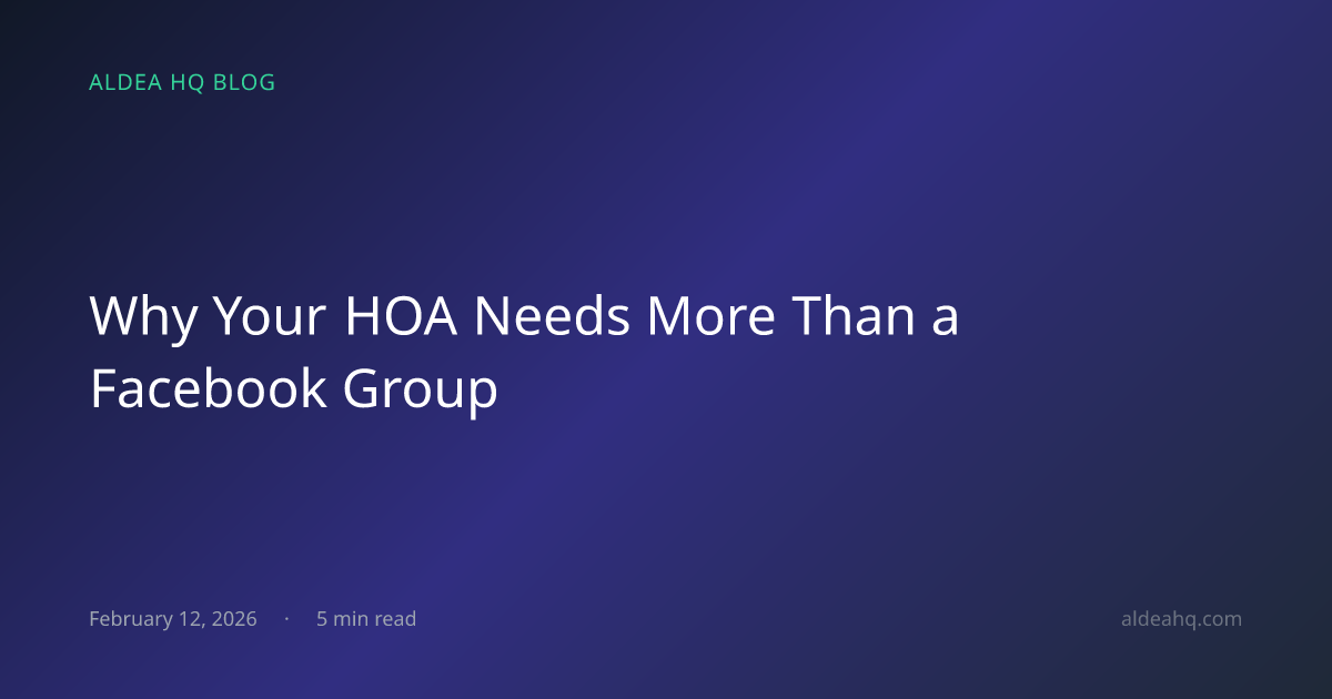 Why Your HOA Needs More Than a Facebook Group