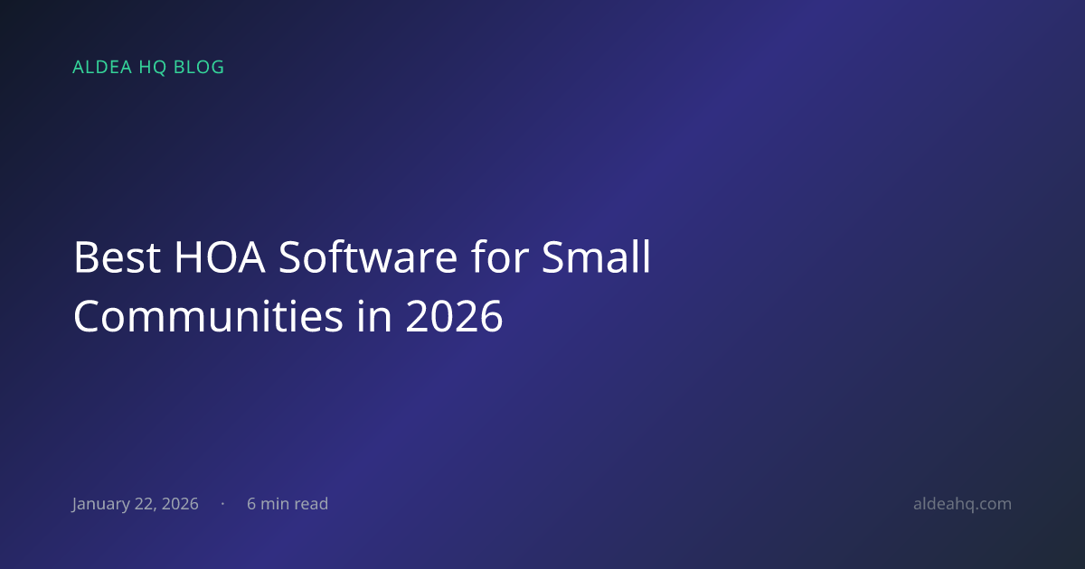 Best HOA Software for Small Communities in 2026